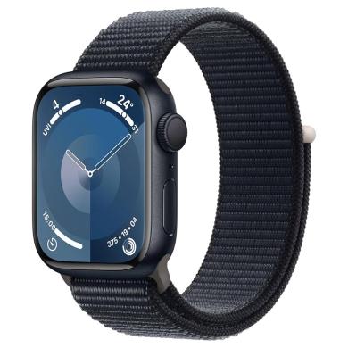Apple Watch Series 9 GPS 41mm Aluminium bleu de minuit Boucle Sport bleu de minuit - bon état Reconditionné - Apple reconditionné disponible sur As Good As New
